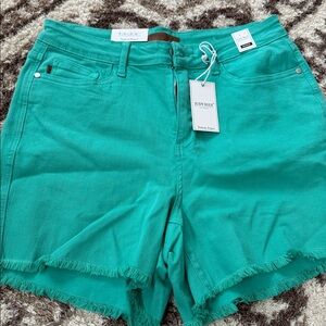 Judy Blue teal Jean Shorts